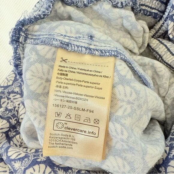 Scotch & Soda Maison Womens Romper Longsleeve Floral Wide Leg Vneck Resort M - Picture 5 of 5